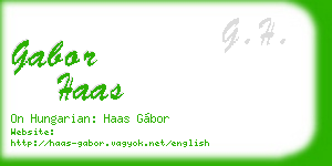 gabor haas business card